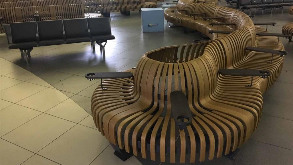 LPL construction Zone C Seating Stansted Airport